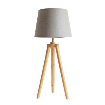 River Branch Floor Lamp With A Plain Fabric Shade - Gray