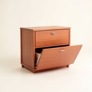 Juniper Dell Freestanding Pull-Out Hamper Cabinet - Terracotta (synthetic illustration; no displayed measurements)