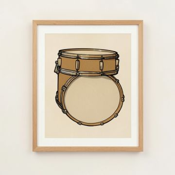Snare Drum 1962 Parchment - Picture Frame Graphic Art Print On Paper (synthetic illustration; no displayed measurements)