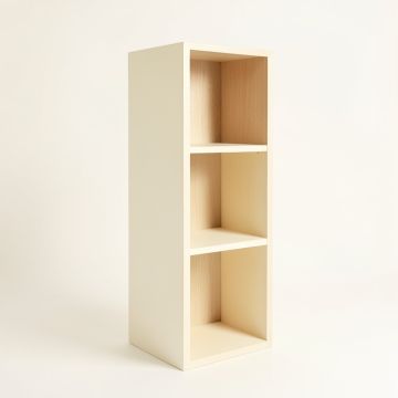 Brook Crest Narrow Cubby Tower - Cream (synthetic illustration; no displayed measurements)