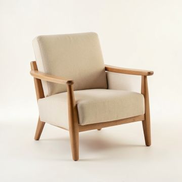 Dawn Falls Upholstered Armchair - Beige (synthetic illustration; no displayed measurements)