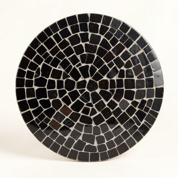 Penny Round Mosaic .75 '' X .75 '' Porcelain Tile In Black (synthetic illustration; no displayed measurements)