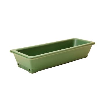 Dune Brook Empty Railing Planter With Integral Brackets - Green