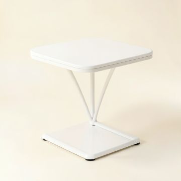 Cedar Crossing Compact Balcony Table - White (synthetic illustration; no displayed measurements)