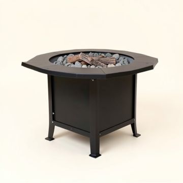 Hamilton Steel Wood Burning Fire Pit Table (synthetic illustration; no displayed measurements)