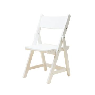 Reed Bend Folding Outdoor Chair - White