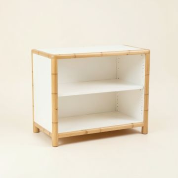 Maple Bluff Low Bookcase - White (synthetic illustration; no displayed measurements)