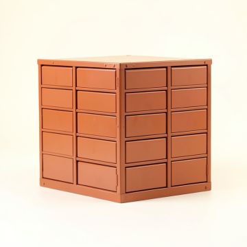 Harbor Dale Small-Parts Storage Drawer Cabinet - Terracotta (synthetic illustration; no displayed measurements)