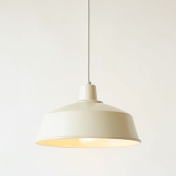Clay Dell Pendant Light Suspended From One Plain Cable - Ivory (synthetic illustration; no displayed measurements)