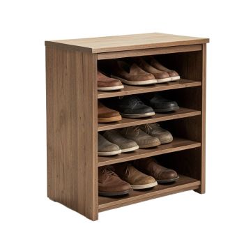 Wood 18 Pair Shoe Storage Cabinet