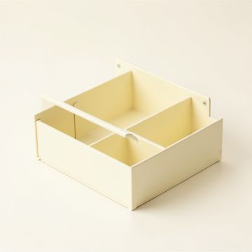 Hazel Bend Empty Coffee-Station Organizer - Ivory (synthetic illustration; no displayed measurements)