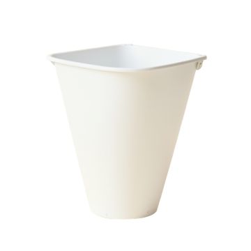 Stone Bridge Empty Railing Planter With Integral Brackets - White