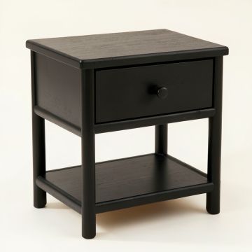 Birch Crest Nightstand - Black (synthetic illustration; no displayed measurements)