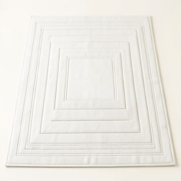 Olive Bridge Rectangular Outdoor Rug - White (synthetic illustration; no displayed measurements)