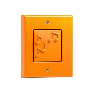 Musical Abstract With 3D Musical Notes On A Bright Gradient 2-Gang Toggle Light Switch Wall Plate