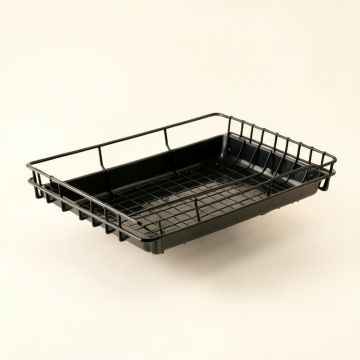 River Brook Empty Under-Desk Cable Tray - Black (synthetic illustration; no displayed measurements)
