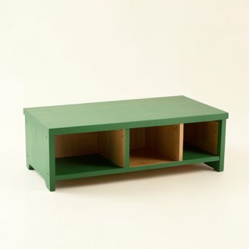 Ridge Bridge Shoe Storage Bench - Green (synthetic illustration; no displayed measurements)
