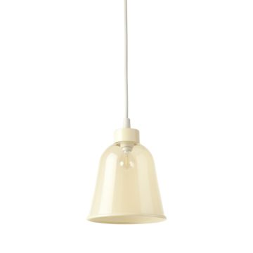 Harbor Bend Pendant Light Suspended From One Plain Cable - Ivory