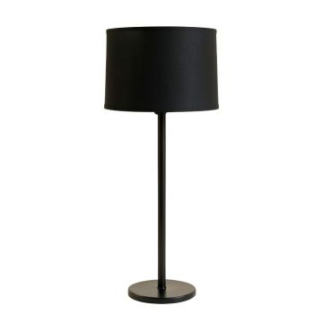 Fern Bend Floor Lamp With A Plain Fabric Shade - Black (synthetic illustration; no displayed measurements)