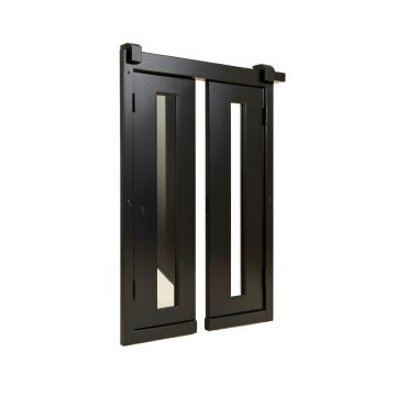 Low Ceiling Single Bypass Double Door Barn Hardware Kit