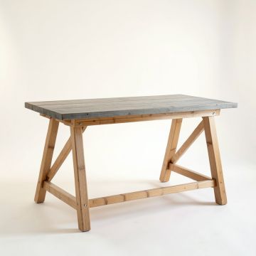 Birch Bridge Empty Workshop Workbench - Gray (synthetic illustration; no displayed measurements)