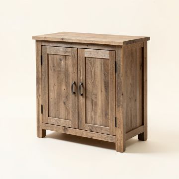 Rustic Storage Cabinet (synthetic illustration; no displayed measurements)