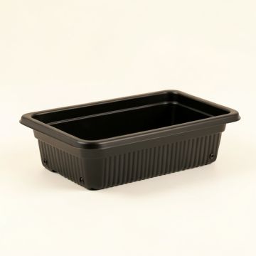 Juniper Bluff Empty Railing Planter With Integral Brackets - Black (synthetic illustration; no displayed measurements)