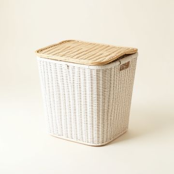Laurel Branch Laundry Hamper - White (synthetic illustration; no displayed measurements)