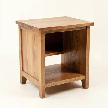 Massie Solid Wood End Table With Storage (synthetic illustration; no displayed measurements)