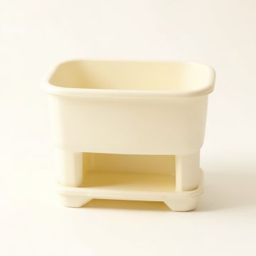 Sage Bridge Empty Raised Planter - Ivory (synthetic illustration; no displayed measurements)