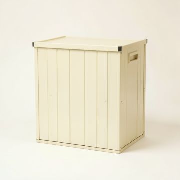Cedar Crest Closed Outdoor Storage Box - Ivory (synthetic illustration; no displayed measurements)