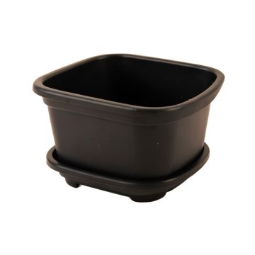 Juniper Branch Empty Raised Planter - Black