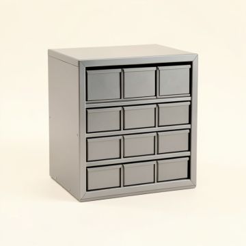 Birch Bluff Small-Parts Storage Drawer Cabinet - Gray (synthetic illustration; no displayed measurements)