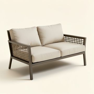 Keating 81 '' Wide Outdoor Patio Sofa With Cushions (synthetic illustration; no displayed measurements)