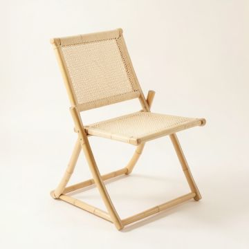Hazel Bend Folding Outdoor Chair - Cream (synthetic illustration; no displayed measurements)