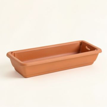 Ridge Bridge Empty Railing Planter With Integral Brackets - Terracotta (synthetic illustration; no displayed measurements)
