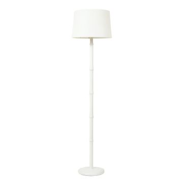 Aspen Branch Floor Lamp With A Plain Fabric Shade - White (synthetic illustration; no displayed measurements)