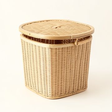 Moss Crest Laundry Hamper - Beige (synthetic illustration; no displayed measurements)