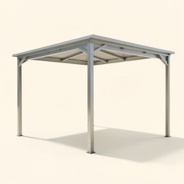 10 Ft. D Aluminum Pergola (synthetic illustration; no displayed measurements)