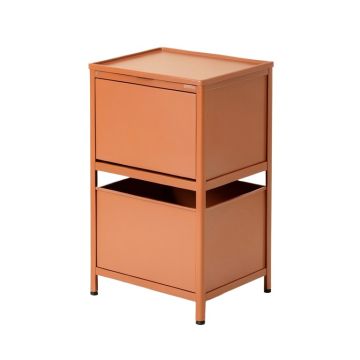 Aspen Dale Freestanding Pull-Out Hamper Cabinet - Terracotta