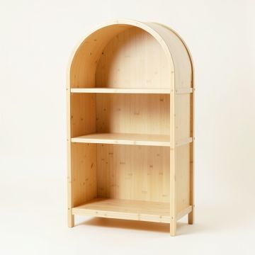 Laurel Bend Freestanding Bookcase - Ivory (synthetic illustration; no displayed measurements)