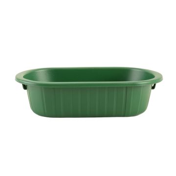 Willow Bend Empty Railing Planter With Integral Brackets - Green