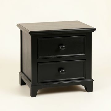 Sage Edge Nightstand - Black (synthetic illustration; no displayed measurements)
