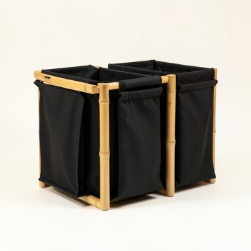 Heath Crossing Laundry Sorting Station With Plain Removable Bags - Black (synthetic illustration; no displayed measurements)