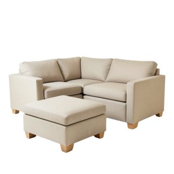 Delphina 103 '' Wide Linen Sofa & Chaise With Ottoman (synthetic illustration; no displayed measurements)