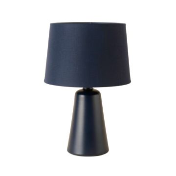 Meadow Crossing Table Lamp With A Plain Fabric Shade - Navy