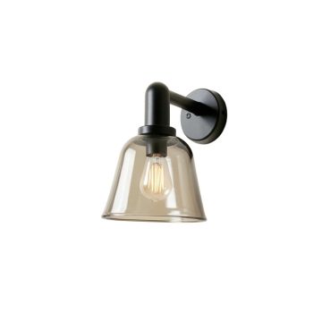 Shore Canyon Wall Sconce Mounted On A Plain Wall - Black