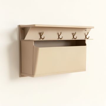 Hazel Dell Wall-Mounted Entryway Organizer Shelf - Beige (synthetic illustration; no displayed measurements)