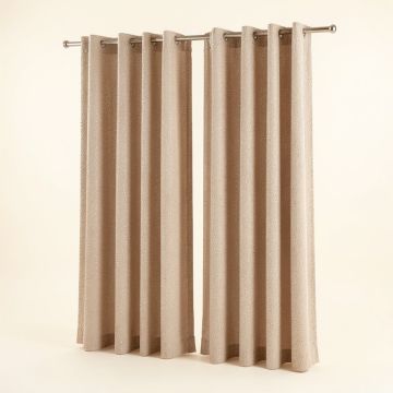 Ramsay Ultra Luxurious Semi-Matte Beaded Solid Semi-Sheer Rod Pocket Curtains/Drapes (synthetic illustration; no displayed measurements)