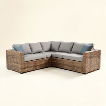 John-Jaydyn 7 Piece Rattan Sectional Seating Group With Cushions (synthetic illustration; no displayed measurements)